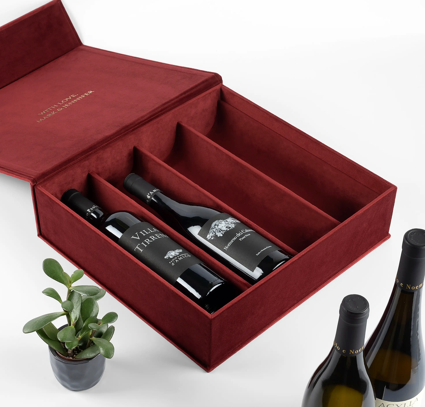 VELVET WINE BOX FOR 4 BOTTLES